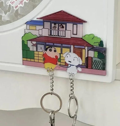 Shinchan & Shiro Acrylic Keychain Wall Hanger
